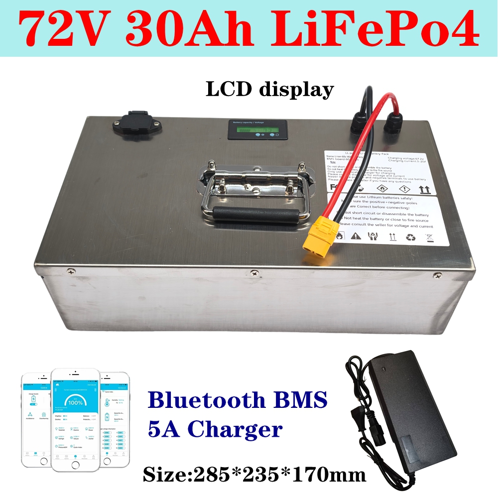 72V 30Ah Lifepo4 Battery Pack - Batteria BMS Lifepo4 aggiornata 72V 30Ah