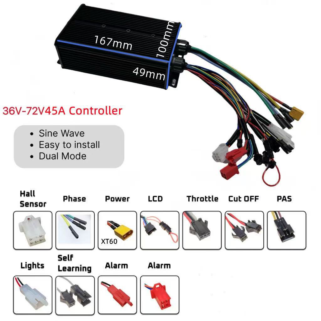 72V 45A Dual Controller - Fornitura diretta dalla fabbrica transfrontaliera, controller