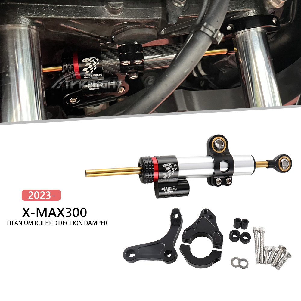 Steering Damper Stabilizer Kit Cnc - Per Yamaha XMAX 300 X-MAX300 XMAX