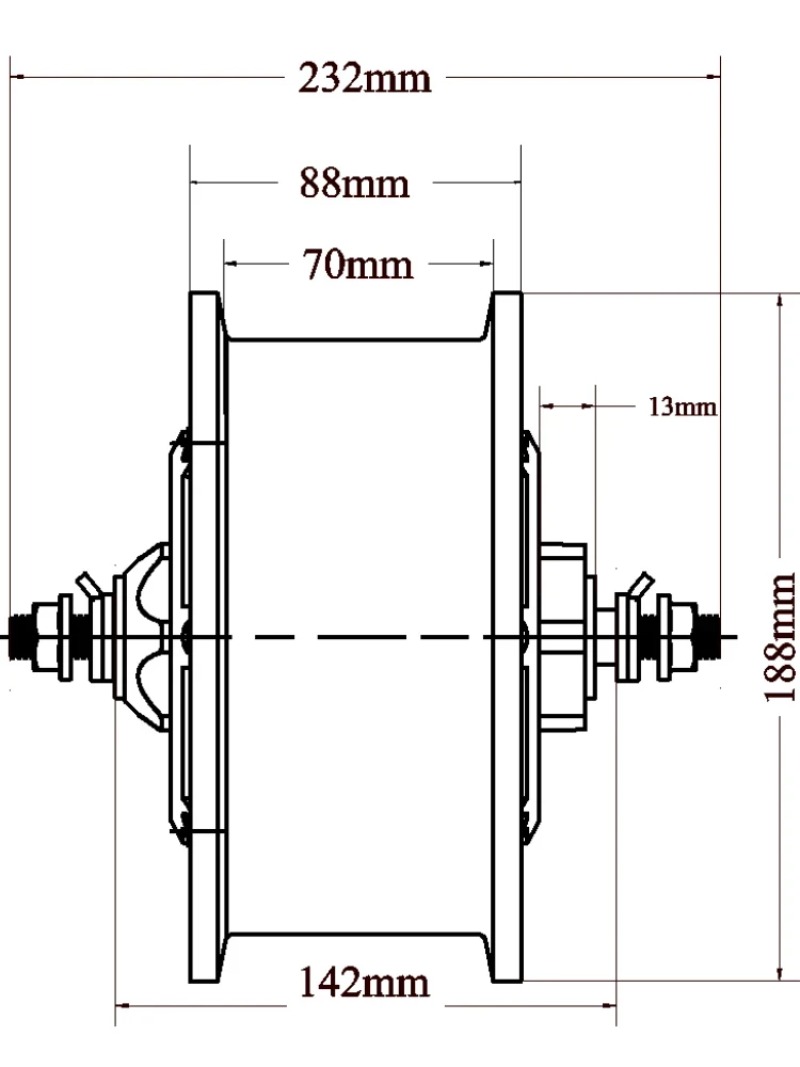 60V 5000W Brushless Hub Motor - Motore a mozzo per scooter elettrico