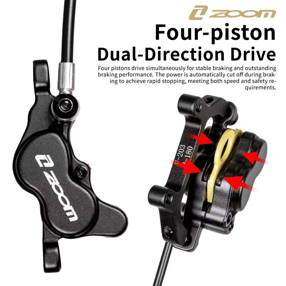 Set Freni a Disco Idraulici ZO - Zoom Hydraulic Brake 4 Piston E-Scooter recensione e prezzo