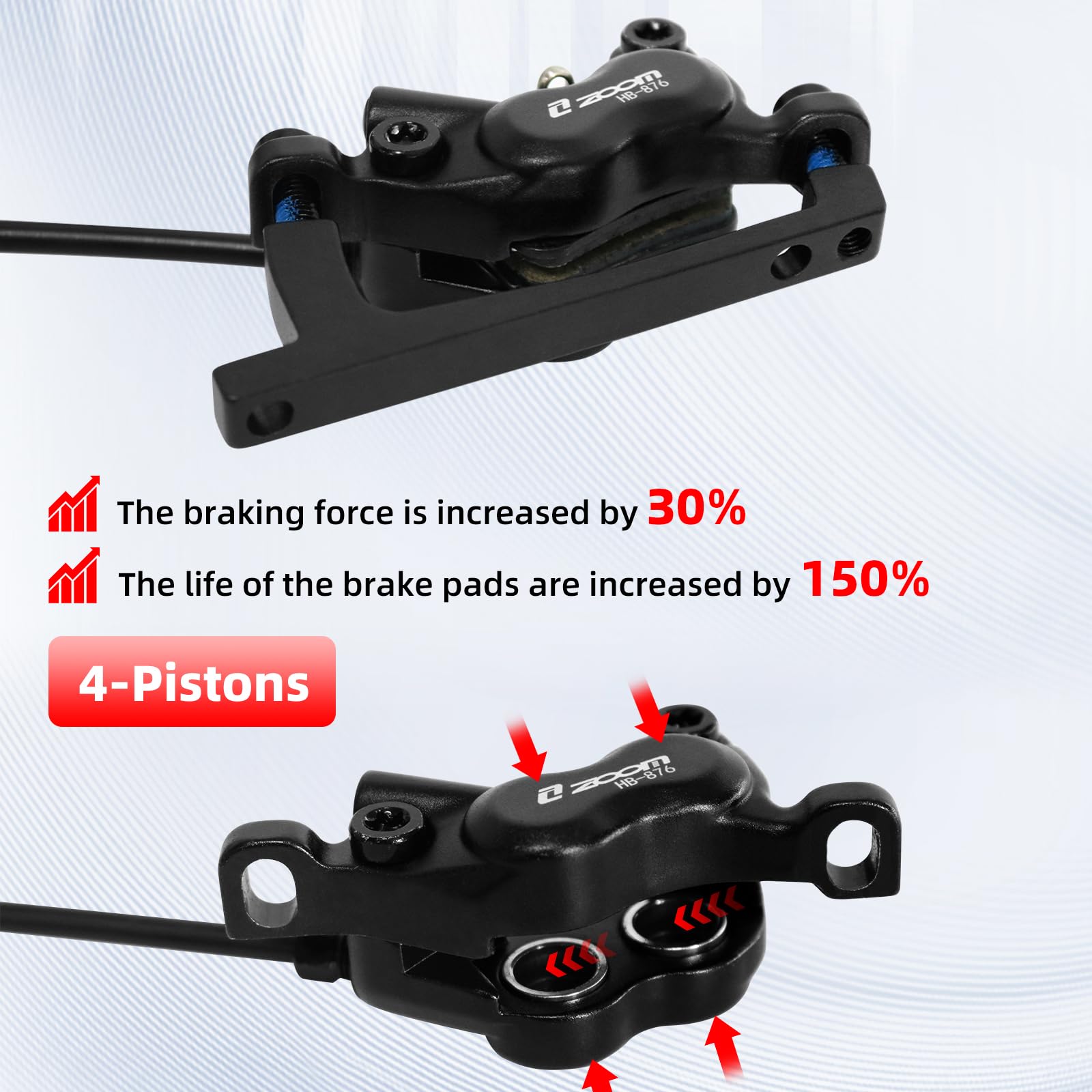 Set Freni a Disco Idraulici ZO - Zoom Hydraulic Brake 4 Piston E-Scooter recensione e prezzo